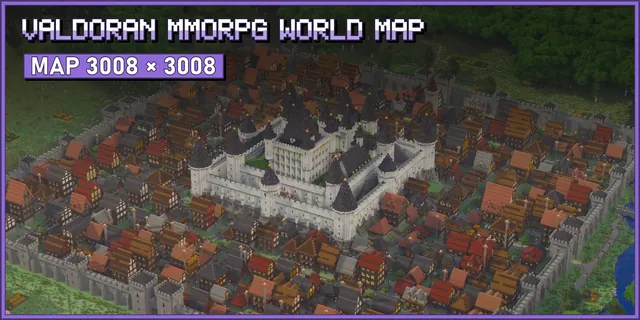 Aerial view of a walled medieval capital with a white citadel of cone-roofed towers in the middle, packed timber houses round it and forest beyond the town wall