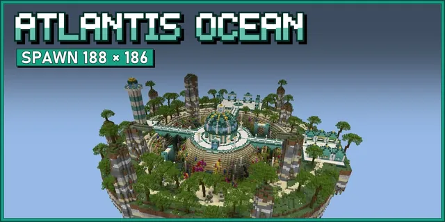 A turquoise lagoon ringed by sea stacks with a temple dome in the middle