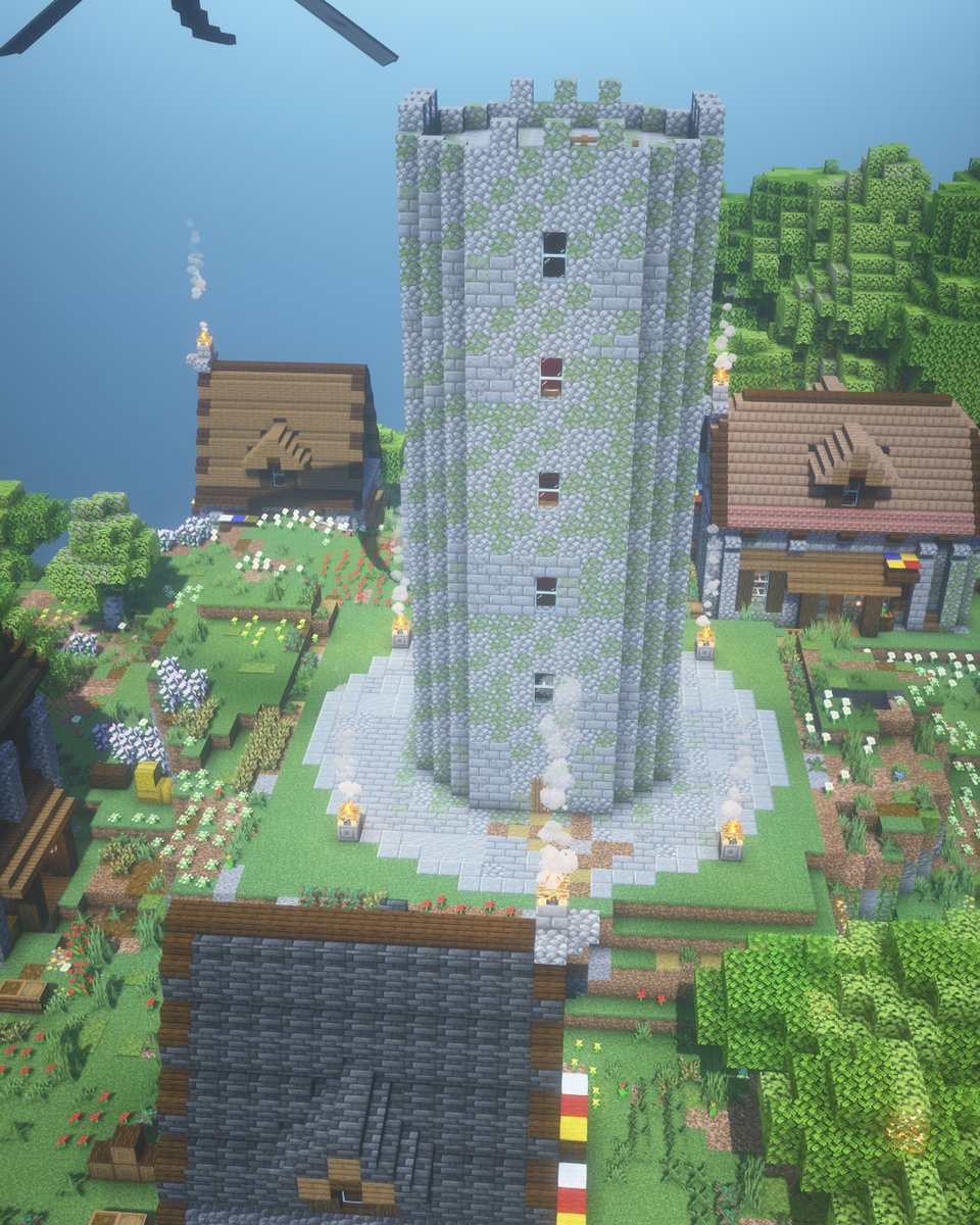 The watch tower from the air