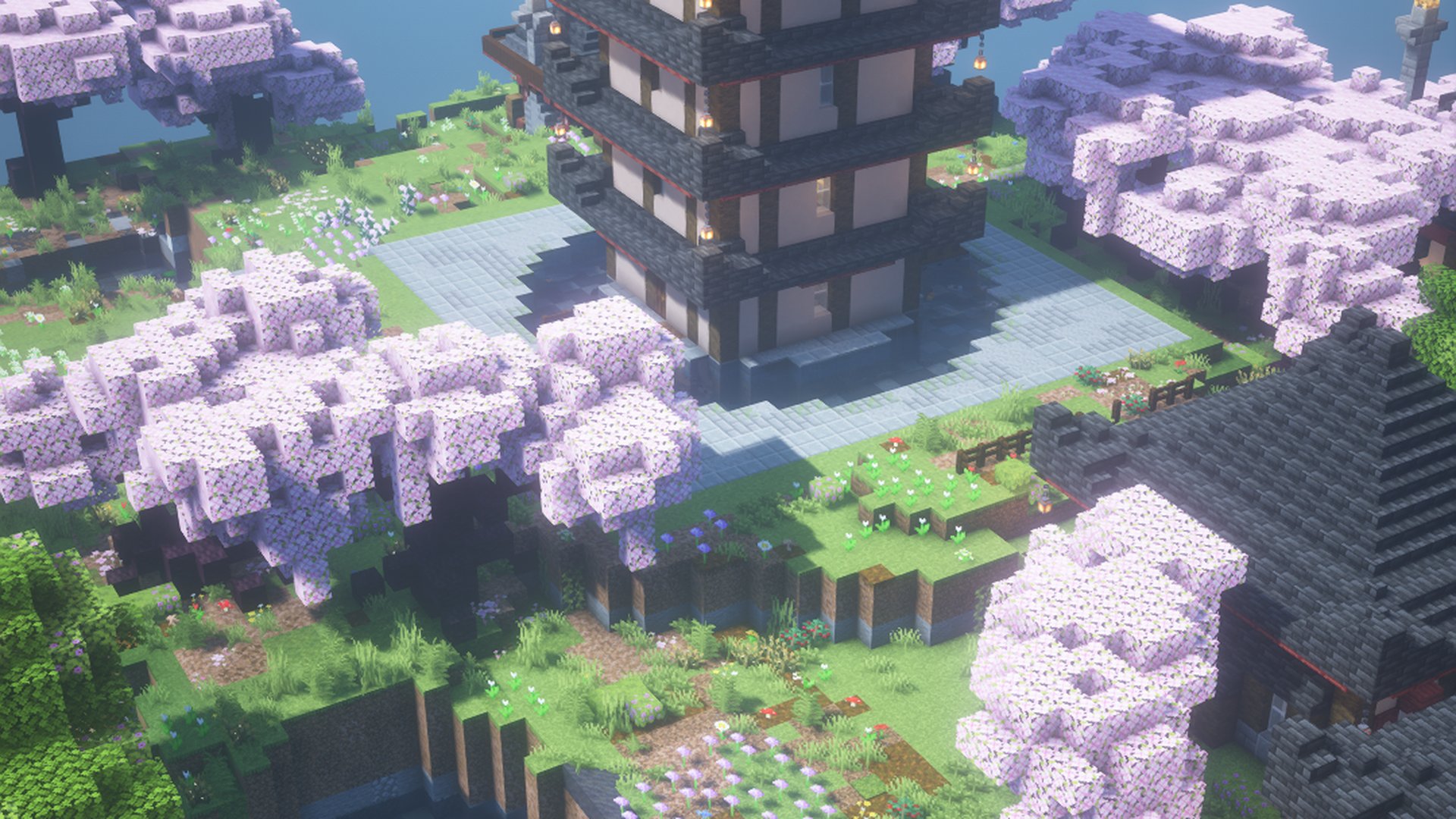 The garden island from above