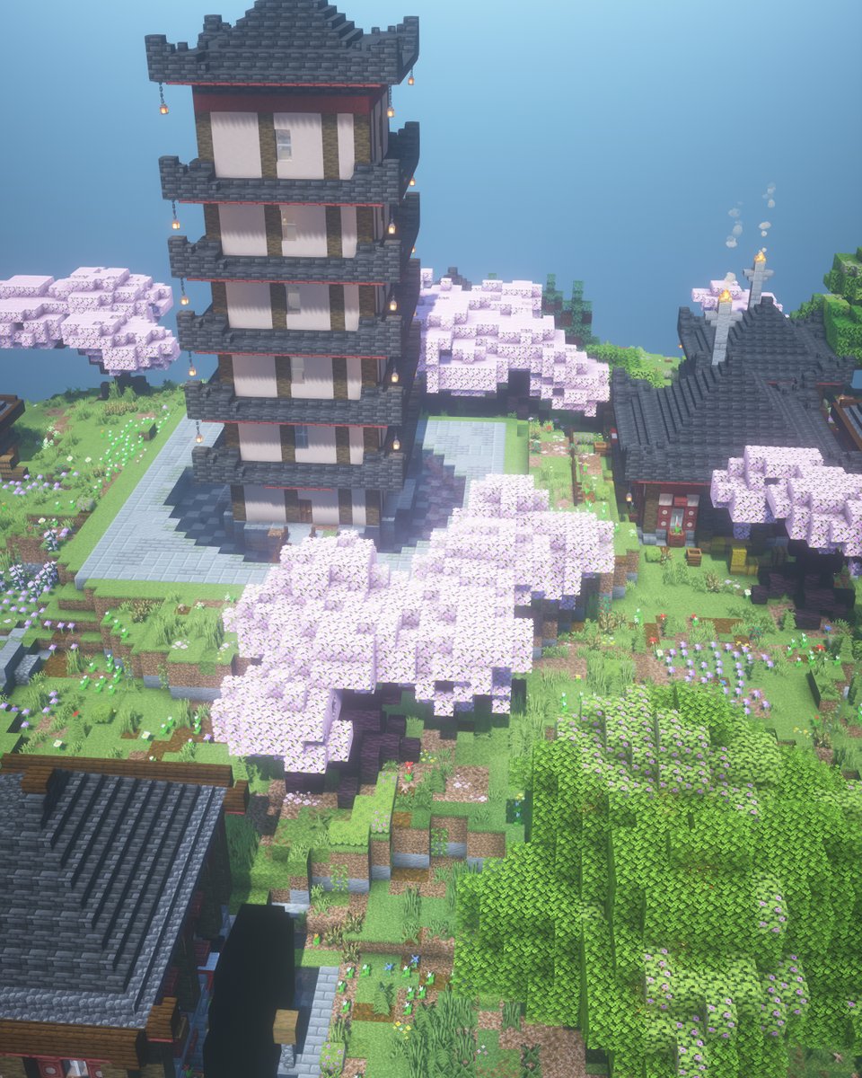 The pagoda from the air