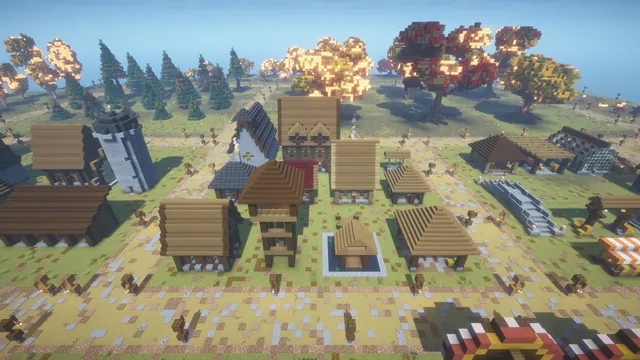 Autumn Asset Pack 323 Builds, village buildings