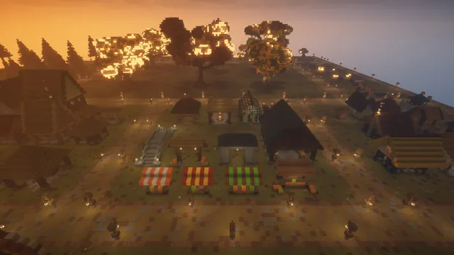 Autumn Asset Pack 323 Builds, market dusk