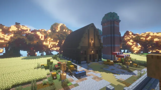 Harvest Farm Island, barn day