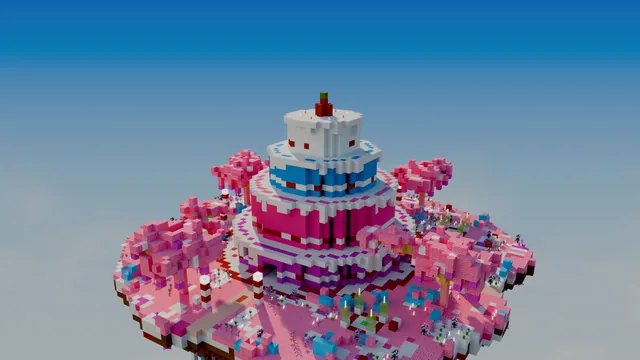 BedWars 64 Maps, 16 Themes, sugar rush cake middle