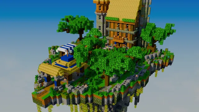 BedWars 64 Maps, 16 Themes, canopy team island