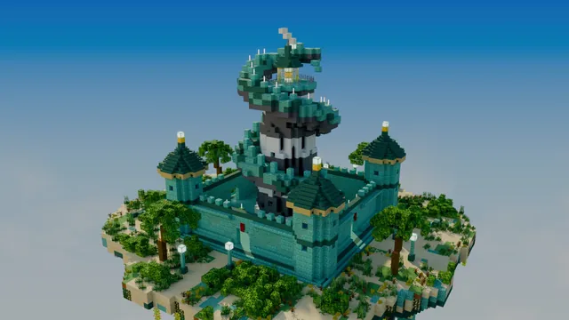 BedWars 64 Maps, 16 Themes, coral crown sea dragon