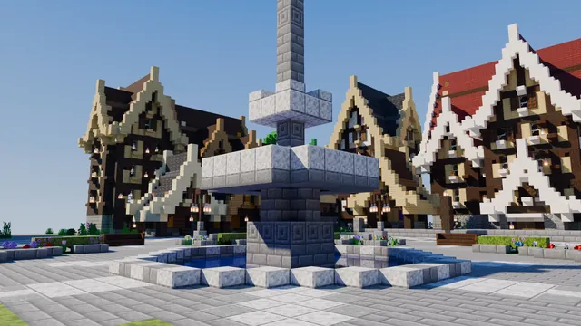 Kingsmoor Medieval Hub, fountain