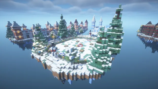 6 Christmas Arenas, overview frosted pines