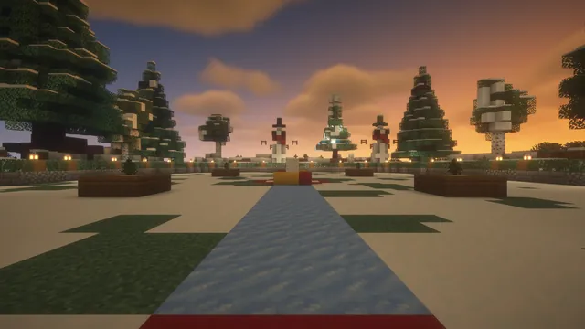 6 Christmas Arenas, frosted pines spawn