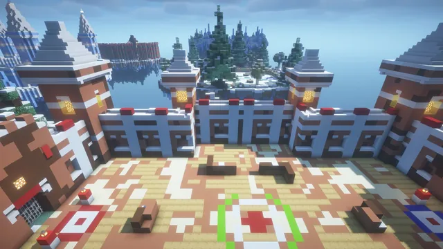6 Christmas Arenas, gingerbread town floor above