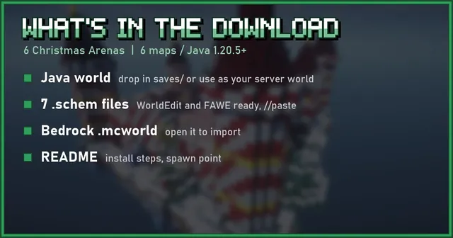 What's in the 6 Christmas Arenas download