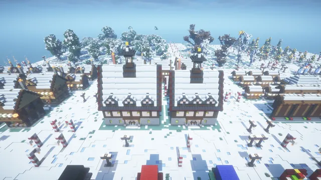 Christmas Asset Pack, chalets and big buildings
