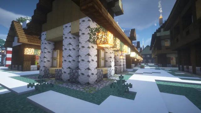 Christmas Asset Pack, timber houses street