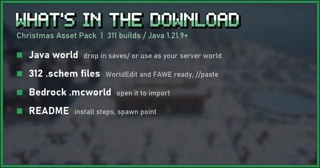What's in the Christmas Asset Pack download