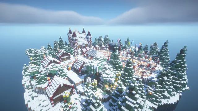 Gingerbread Kingdom Spawn, aerial village side