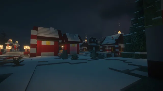 Gingerbread Kingdom Spawn, village lane night