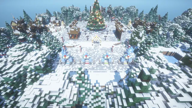 Winter Wonderland Hub, aerial tree square