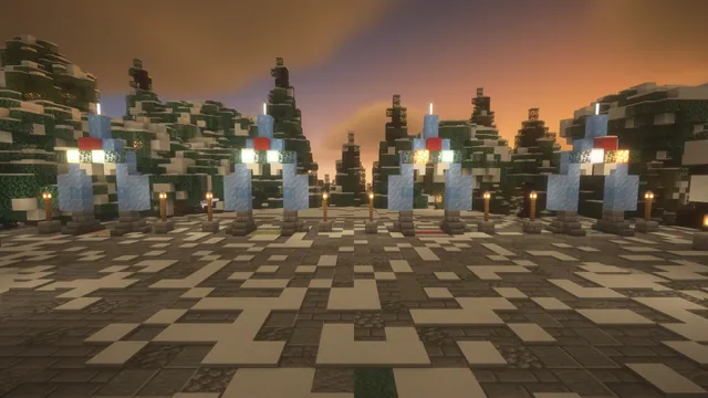 Winter Wonderland Hub, warp court