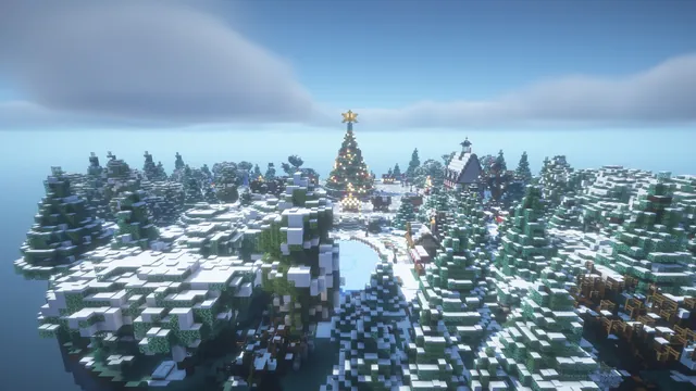 Winter Wonderland Hub, aerial rink side