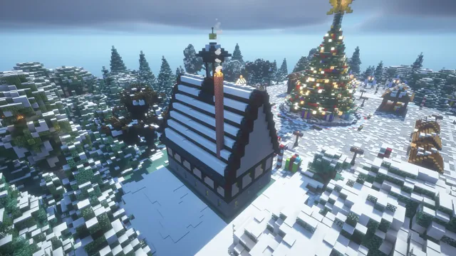Winter Wonderland Hub, workshop and tree above