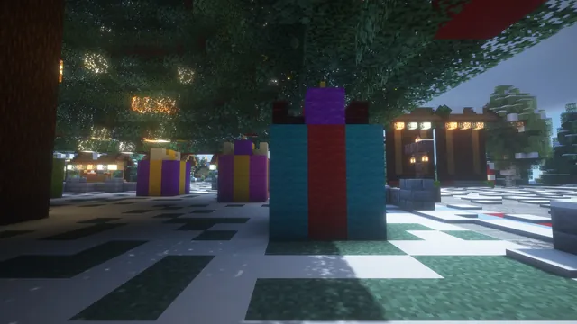 Winter Wonderland Hub, presents under tree