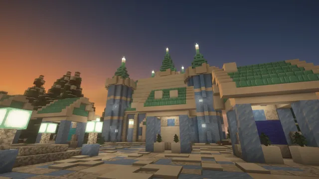 Ice Palace Spawn, palace dusk