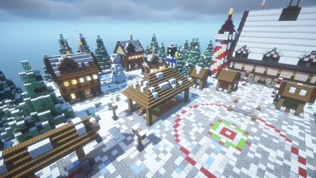 Santa's Village Spawn, market square above