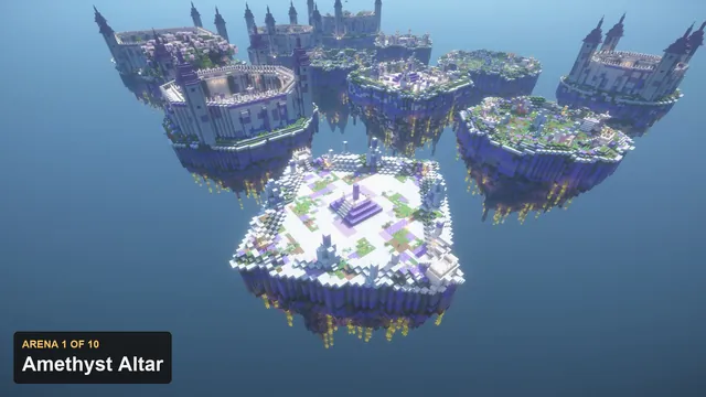 10 Crystal Spire Arenas + 2 KOTH, arena 1 amethyst altar