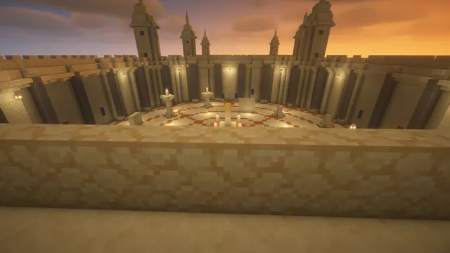 8 Desert Colosseum Arenas + 2 KOTH, colosseum stands dusk