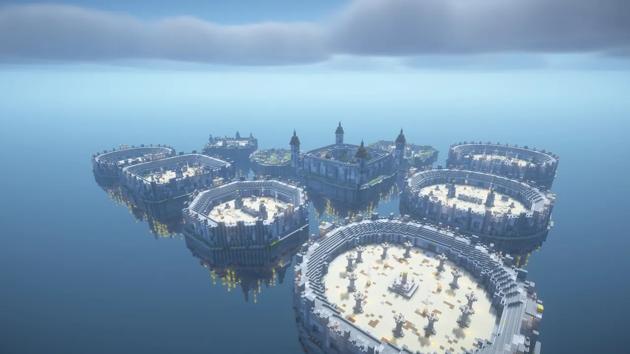 Gladiator Colosseum Arenas, aerial overview