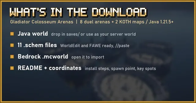 What's in the Gladiator Colosseum Arenas download