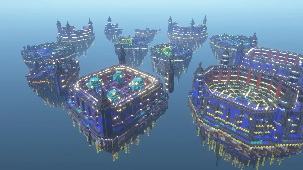 10 Neon Arenas + 2 KOTH, all 12 maps aerial