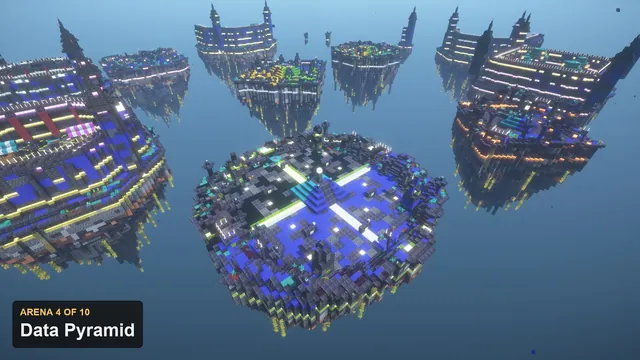10 Neon Arenas + 2 KOTH, arena 4 data pyramid