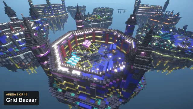 10 Neon Arenas + 2 KOTH, arena 5 grid bazaar