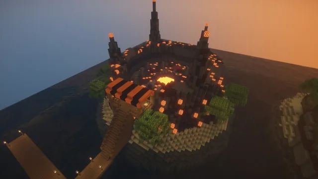 12 Pirate Cove Arenas, overview volcano rim