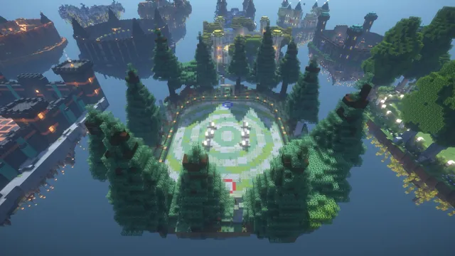 15 Realm Arenas, forest ring arena above