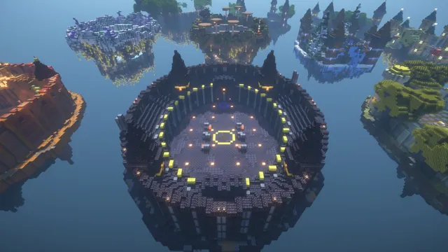 15 Realm Arenas, dark colosseum above
