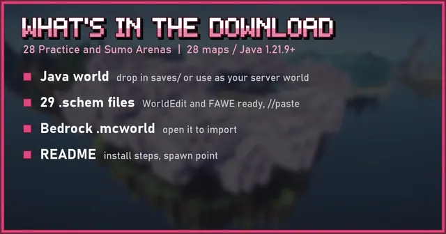 What's in the 28 Practice and Sumo Arenas download