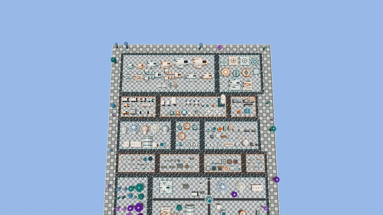 190+ Sci-Fi Assets, aerial showroom