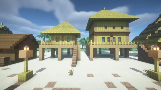 166 Tropical Props Pack, stilt houses and huts