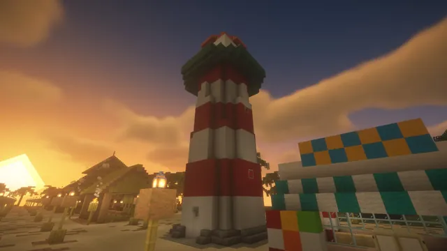 166 Tropical Props Pack, lighthouse golden hour