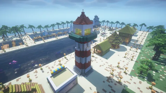 166 Tropical Props Pack, lighthouse and huts above
