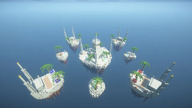 4 Bedwars Maps, aerial desert ruins