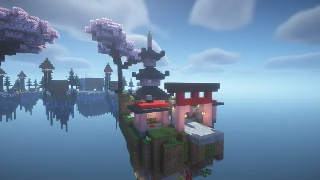 4 Bedwars Maps, sakura base