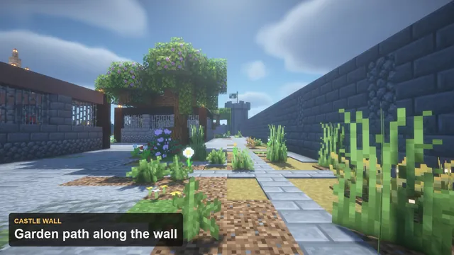 BoxPvP Map Castle Bailey, garden and wall