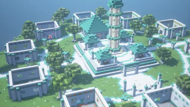 BoxPvP Map Copper Skyport, island aerial