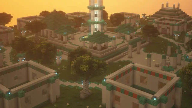 BoxPvP Map Copper Skyport, boxes at sunset