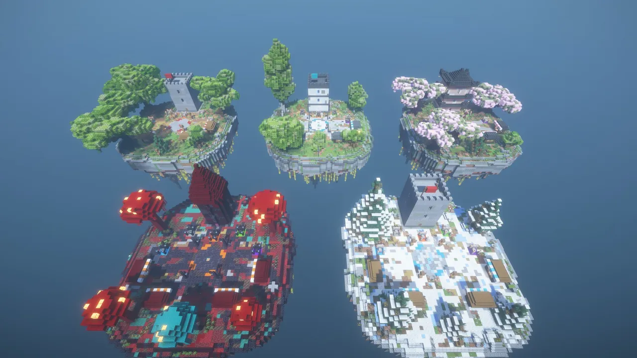 Five Realms Crate Areas, aerial overview