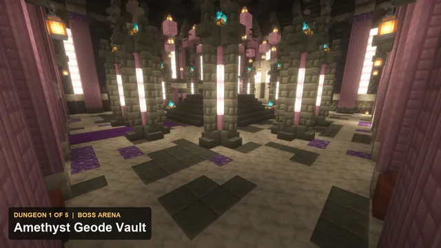5 Arcane Fantasy Dungeons, dungeon 1 geode boss arena